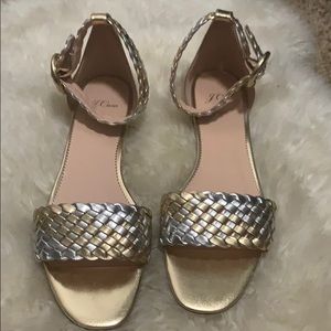 Jcrew Gold & Silver Sandal